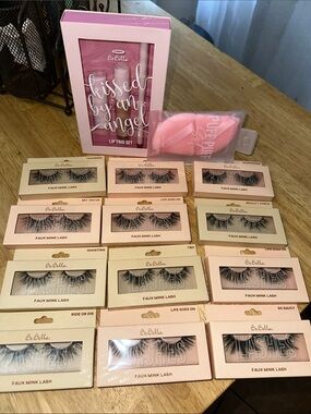 Pink Faux Mink Lash Collection with Lip Trio